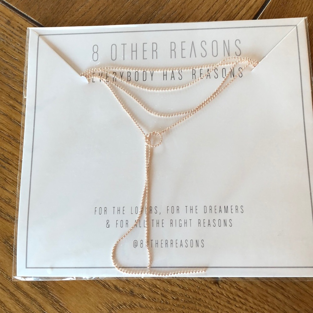 8 Other Reasons nine lives choker rose gold